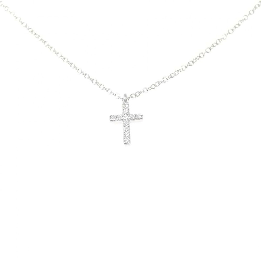 Tiffany Co Metro Cross Necklace Sterling Silver